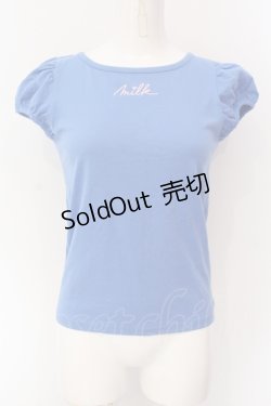 画像1: MILK / Back Ribbon パフ Ｔｅｅ  ブルー O-25-07-12-094-ML-TS-IG-OS