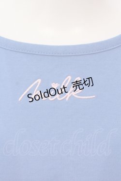 画像2: MILK / Back Ribbon パフ Ｔｅｅ  ブルー O-25-07-12-094-ML-TS-IG-OS