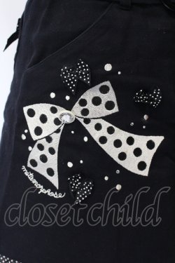 画像2: metamorphose / 水玉リボン刺繍スカート  クロ O-25-07-12-010-ME-SK-IG-OS