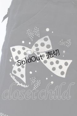 画像2: metamorphose / 水玉リボン刺繍スカート  クロ O-25-07-12-010-ME-SK-IG-OS