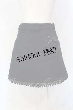 画像4: metamorphose / 水玉リボン刺繍スカート  クロ O-25-07-12-010-ME-SK-IG-OS