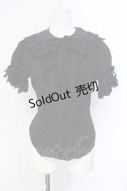 画像1: metamorphose / 王冠綿レース半袖ブラウス  クロ O-25-07-12-011-ME-BL-IG-OS