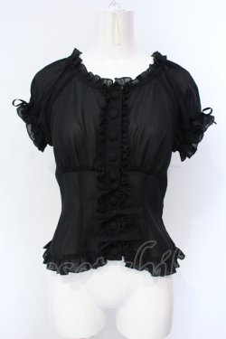 画像1: metamorphose / シフォンブラウス  クロ O-25-07-12-013-ME-BL-IG-OS