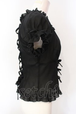 画像2: metamorphose / シフォンブラウス  クロ O-25-07-12-013-ME-BL-IG-OS
