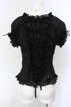 画像3: metamorphose / シフォンブラウス  クロ O-25-07-12-013-ME-BL-IG-OS