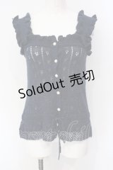 metamorphose / すかし編みラメニットキャミ（2007年）  ネイビー O-25-07-12-014-ME-TO-IG-OS