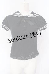 metamorphose / セーラー半袖カットソー  クロ O-25-07-12-018-ME-TO-IG-OS