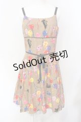 MILK / バルーンCATワンピース  ブラウン O-25-07-12-023-ML-OP-IG-OS