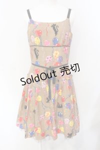 MILK / バルーンCATワンピース  ブラウン O-25-07-12-023-ML-OP-IG-OS
