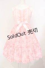 Angelic Pretty / ラッピングリボンティアードジャンパースカート  ピンク O-25-07-14-028-AP-OP-OW-OS
