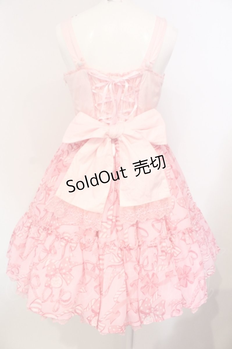画像5: Angelic Pretty / ラッピングリボンティアードジャンパースカート  ピンク O-25-07-14-028-AP-OP-OW-OS (5)