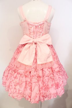 画像5: Angelic Pretty / ラッピングリボンティアードジャンパースカート  ピンク O-25-07-14-028-AP-OP-OW-OS