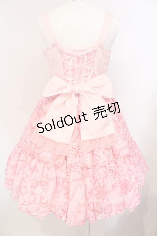 画像5: Angelic Pretty / ラッピングリボンティアードジャンパースカート  ピンク O-25-07-14-028-AP-OP-OW-OS (5)