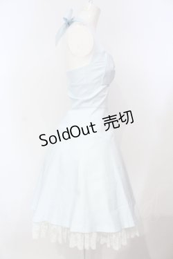 画像3: JESUS DIAMANTE / ホルターリボンワンピ 38 ストライプサックス O-25-07-14-029-JE-OP-OW-OS