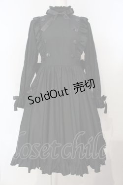 画像1: Physical Drop / ナース風ワンピース長袖ver.  クロ O-25-07-14-032-LO-OP-OW-OS