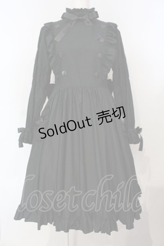 画像1: Physical Drop / ナース風ワンピース長袖ver.  クロ O-25-07-14-032-LO-OP-OW-OS (1)