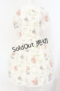 Jane Marple Dans Le Salon / Old Dish Plateワンピース M アイボリー O-25-07-14-036-JM-OP-IG-OS