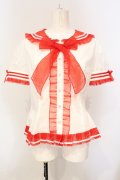 Angelic Pretty / フェアリーマリンブラウス  シロ×アカ O-25-07-14-040-AP-BL-IG-OS