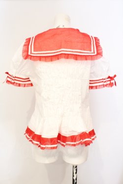 画像4: Angelic Pretty / フェアリーマリンブラウス  シロ×アカ O-25-07-14-040-AP-BL-IG-OS