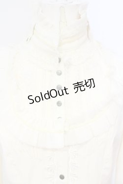 画像2: Ozz oneste / つけ襟付きロングブラウス  アイボリー O-25-07-14-043-OO-BL-OW-OS
