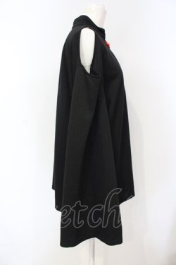 画像2: ACDC RAG / オープンショルダーボタンチャイナT  ブラック×レッド O-25-07-14-049-PU-TO-IG-OS