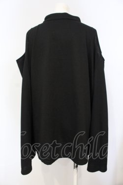 画像3: ACDC RAG / オープンショルダーボタンチャイナT  ブラック×レッド O-25-07-14-049-PU-TO-IG-OS