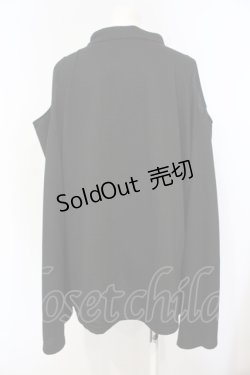 画像3: ACDC RAG / オープンショルダーボタンチャイナT  ブラック×レッド O-25-07-14-049-PU-TO-IG-ZS