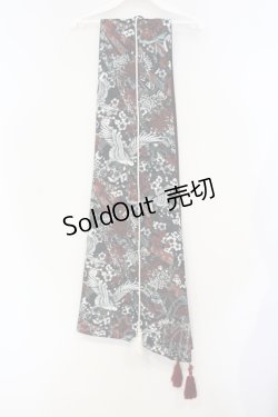 画像1: Qutie Frash / 紅鶴万能ストール  ブラック×レッド O-25-07-14-050-QU-ZA-IG-OS
