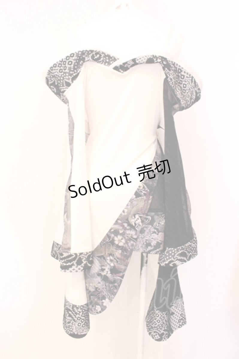 画像3: Qutie Frash / オフショルカーデ  ホワイト×ブラック O-25-07-14-054-QU-JA-IG-OS (3)