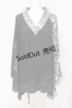 画像1: Qutie Frash / 2017年パティキュラ限定 着物カーディガン  モノクロ O-25-07-14-056-QU-JA-IG-ZT173