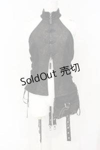 Qutie Frash / チャイナホルターベスト  ブラック O-25-07-14-058-QU-TO-IG-OS