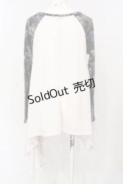 画像4: Qutie Frash / 和柄ラグランカットソー  ホワイト O-25-07-14-059-QU-TO-IG-OS