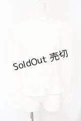 Jane Marple / レース配色スタンドネックブラウス M シロ O-25-07-14-062-JM-BL-IG-OS