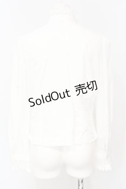 画像4: Jane Marple / レース配色スタンドネックブラウス M シロ O-25-07-14-062-JM-BL-IG-OS