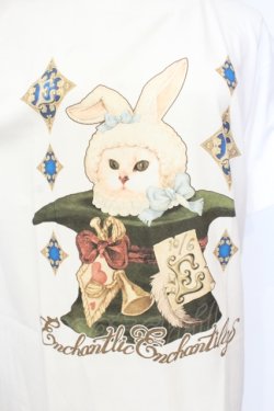 画像2: Enchantlic Enchantilly / 不思議の国のQueen Cat 帽子屋のシルクハット Tシャツ M ホワイト O-25-07-14-065-LO-TS-IG-OS