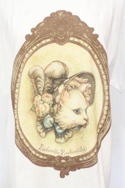 画像2: Enchantlic Enchantilly / ボンネット猫ちゃんTシャツ M ホワイト O-25-07-14-066-LO-TS-IG-OS