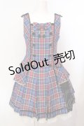 Angelic Pretty / Academyタータンジャンパースカート  ブルーチェック O-25-07-14-008-AP-OP-IG-OS