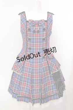 画像1: Angelic Pretty / Academyタータンジャンパースカート  ブルーチェック O-25-07-14-008-AP-OP-IG-OS