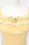画像2: axes femme / フラワーバタフライモチーフレース配色キャミソール M イエロー O-25-07-14-071-AX-TO-IG-ZT508 (2)