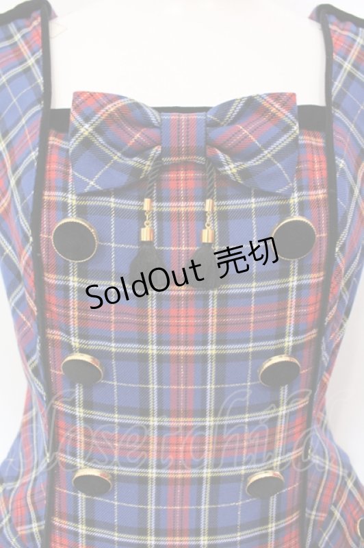 画像2: Angelic Pretty / Academyタータンジャンパースカート  ブルーチェック O-25-07-14-008-AP-OP-IG-OS (2)