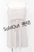 axes femme / はしごレースリボンキャミソール  グレー O-25-07-14-072-AX-TO-IG-OS