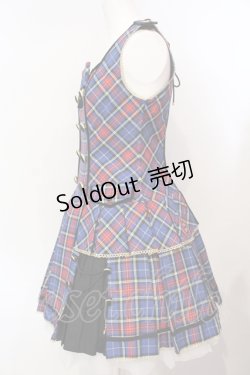 画像3: Angelic Pretty / Academyタータンジャンパースカート  ブルーチェック O-25-07-14-008-AP-OP-IG-OS