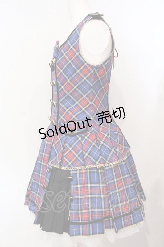 画像3: Angelic Pretty / Academyタータンジャンパースカート  ブルーチェック O-25-07-14-008-AP-OP-IG-OS (3)
