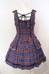 画像4: Angelic Pretty / Academyタータンジャンパースカート  ブルーチェック O-25-07-14-008-AP-OP-IG-OS (4)