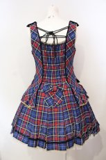 画像4: Angelic Pretty / Academyタータンジャンパースカート  ブルーチェック O-25-07-14-008-AP-OP-IG-OS (4)