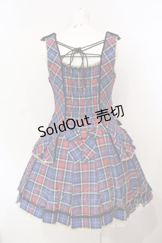 画像4: Angelic Pretty / Academyタータンジャンパースカート  ブルーチェック O-25-07-14-008-AP-OP-IG-OS (4)