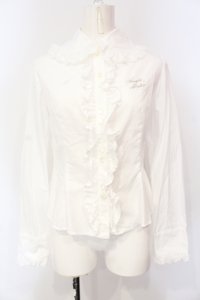 Angelic Pretty / Angelicロゴ刺繍ブラウス  シロ O-25-07-14-077-AP-TO-IG-OS