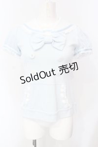 Angelic Pretty / ダブルボタンセーラーカットソー  サックス O-25-07-14-079-AP-TO-IG-OS