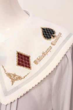 画像2: Amavel / トランプのデコレーションケーキブラウス F サックス O-25-07-14-080-CA-BL-OW-OS