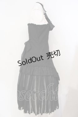 画像3: MARBLE / ゴシックタイ付コルセット風ブラウスワンピース  ブラック×ホワイト O-25-07-14-015-GO-OP-IG-OS